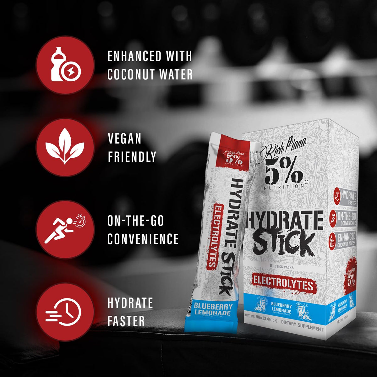 5% Nutrition Hydrate Stick Electrolytes Powder Packets