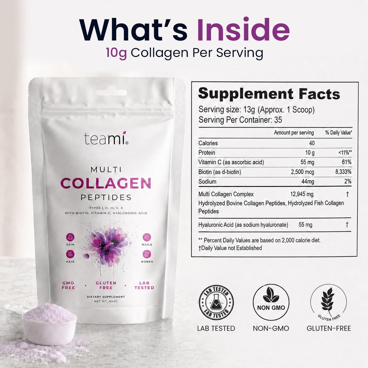 Teami Marine Collagen Peptides Powder - 8.47 oz - image 3