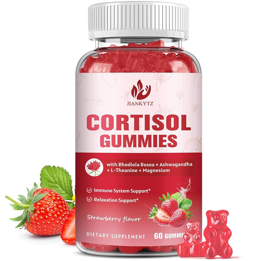 JIANKYTZ Cortisol Gummies with Ashwagandha & Magnesium - 60 Gummies