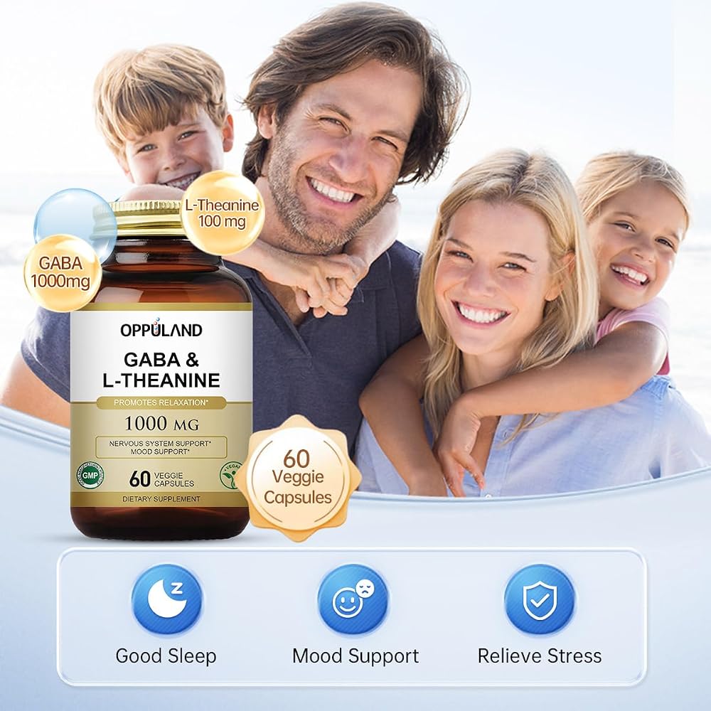 oppuland GABA & L-Theanine Nervous System Support - 60 Vegetarian Capsules - image 2