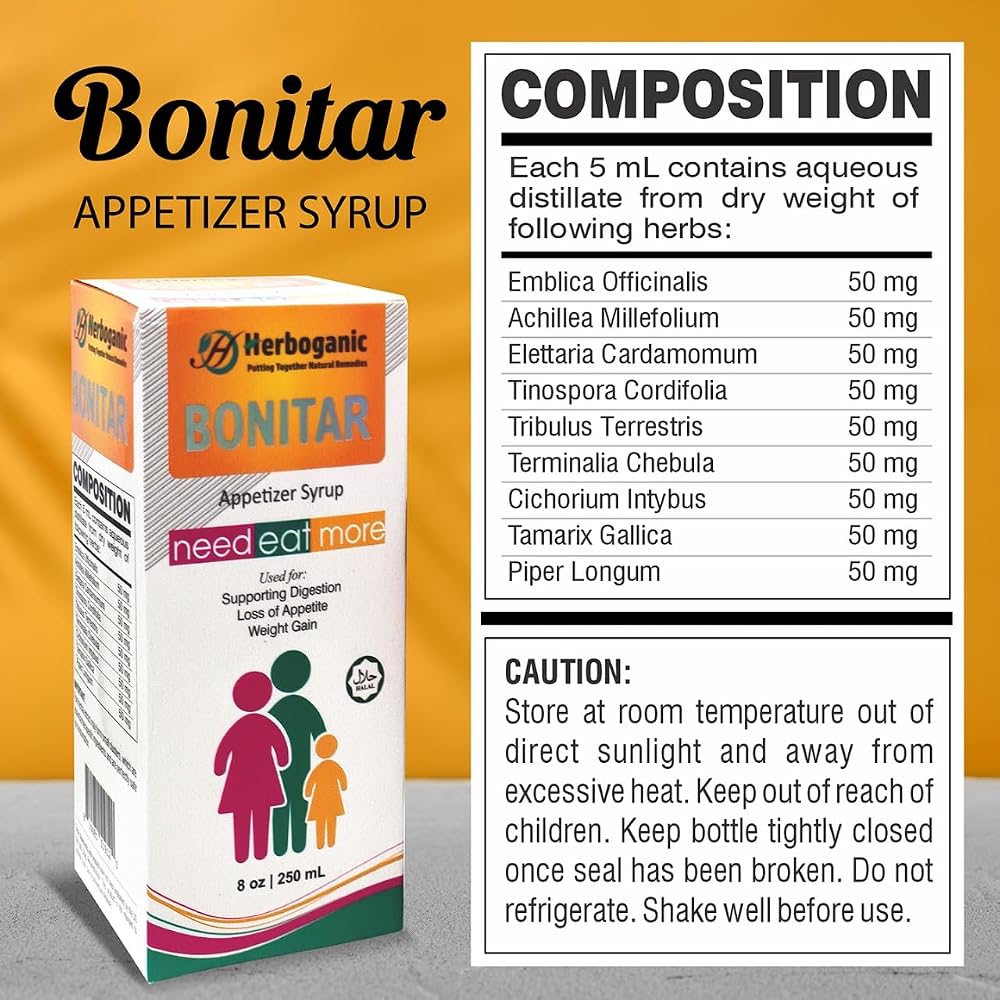 HERBOGANIC Bonitar Appetite Booster Syrup - 8 Fl Oz - image 2