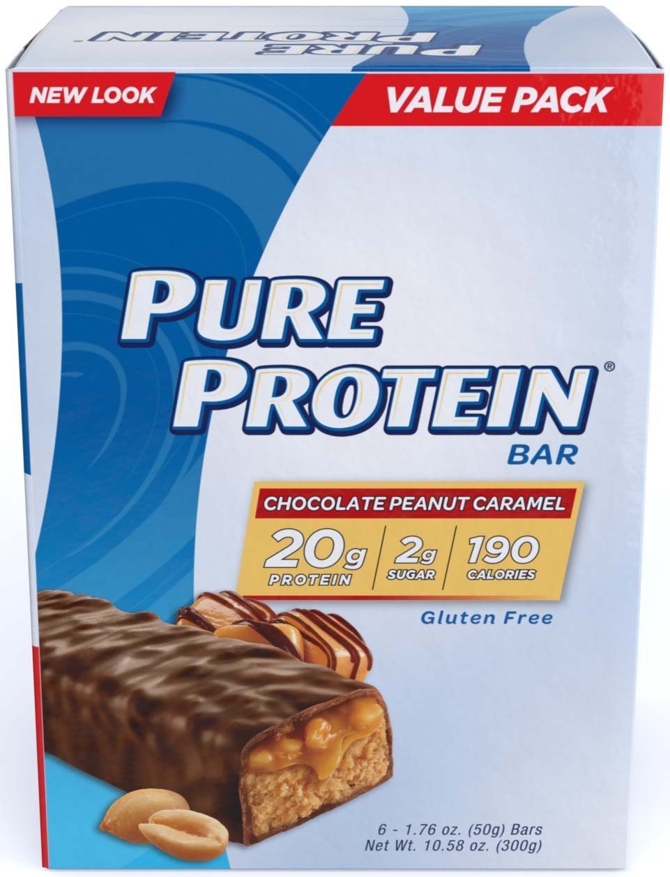 Pure Protein Chocolate Peanut Caramel Protein Bar - 24 Count