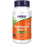 NOW Sambucus Zinc-C with Elderberry Concentrate - 60 Lozenges