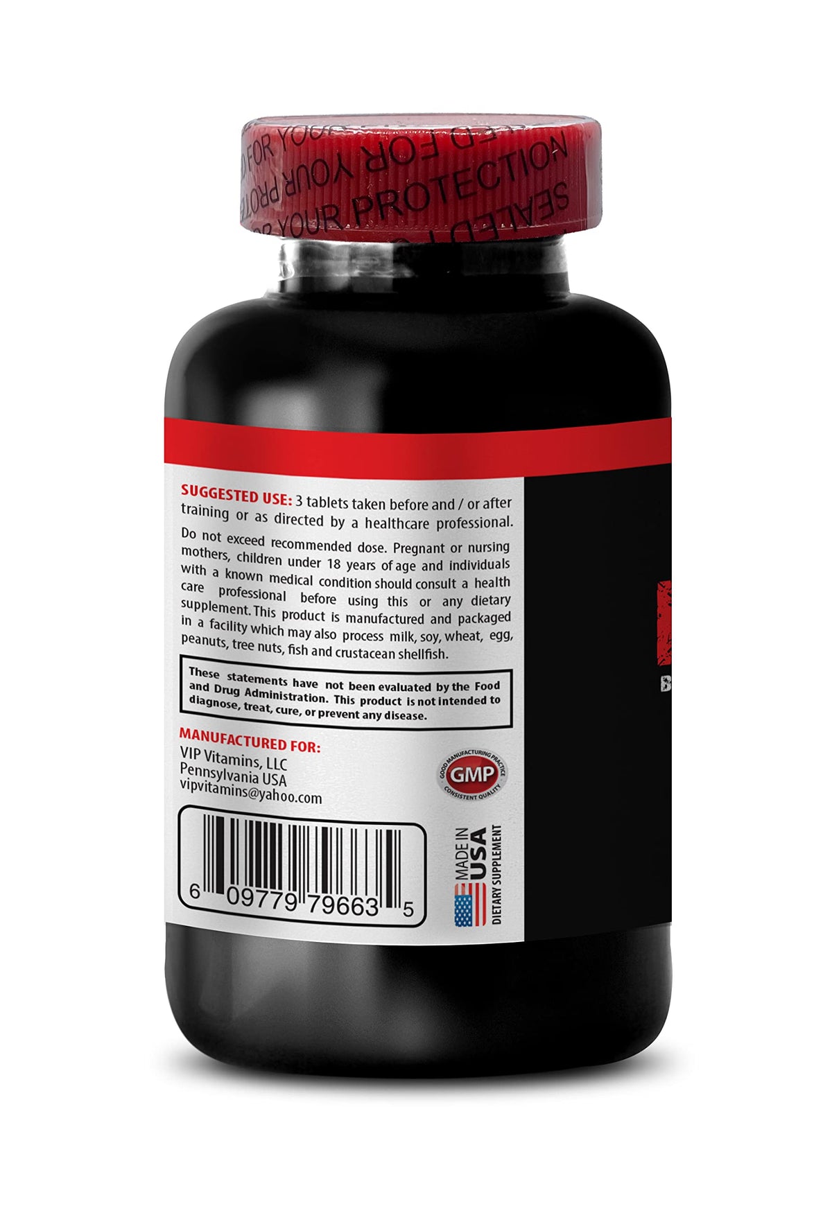 VIP Supplements BCAA 3000 MG Branched Chain Amino Acid - 120 Tablets - image 3