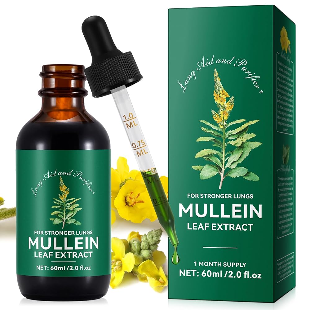 FUKEVY Mullein Leaf Extract Drops Organic Liquid - 2 Fl Oz