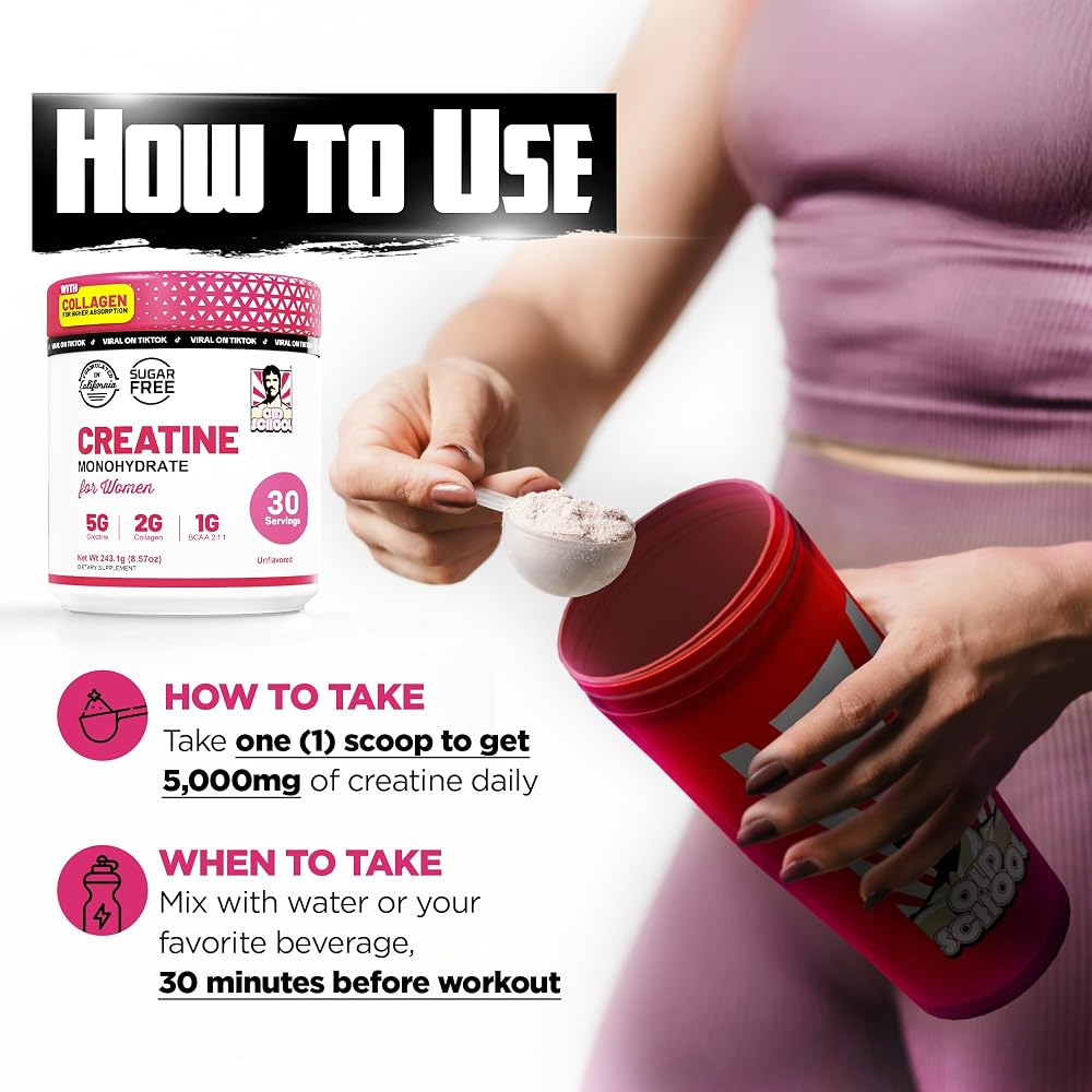 Old School Labs Creatine for Women with Collagen and BCAA