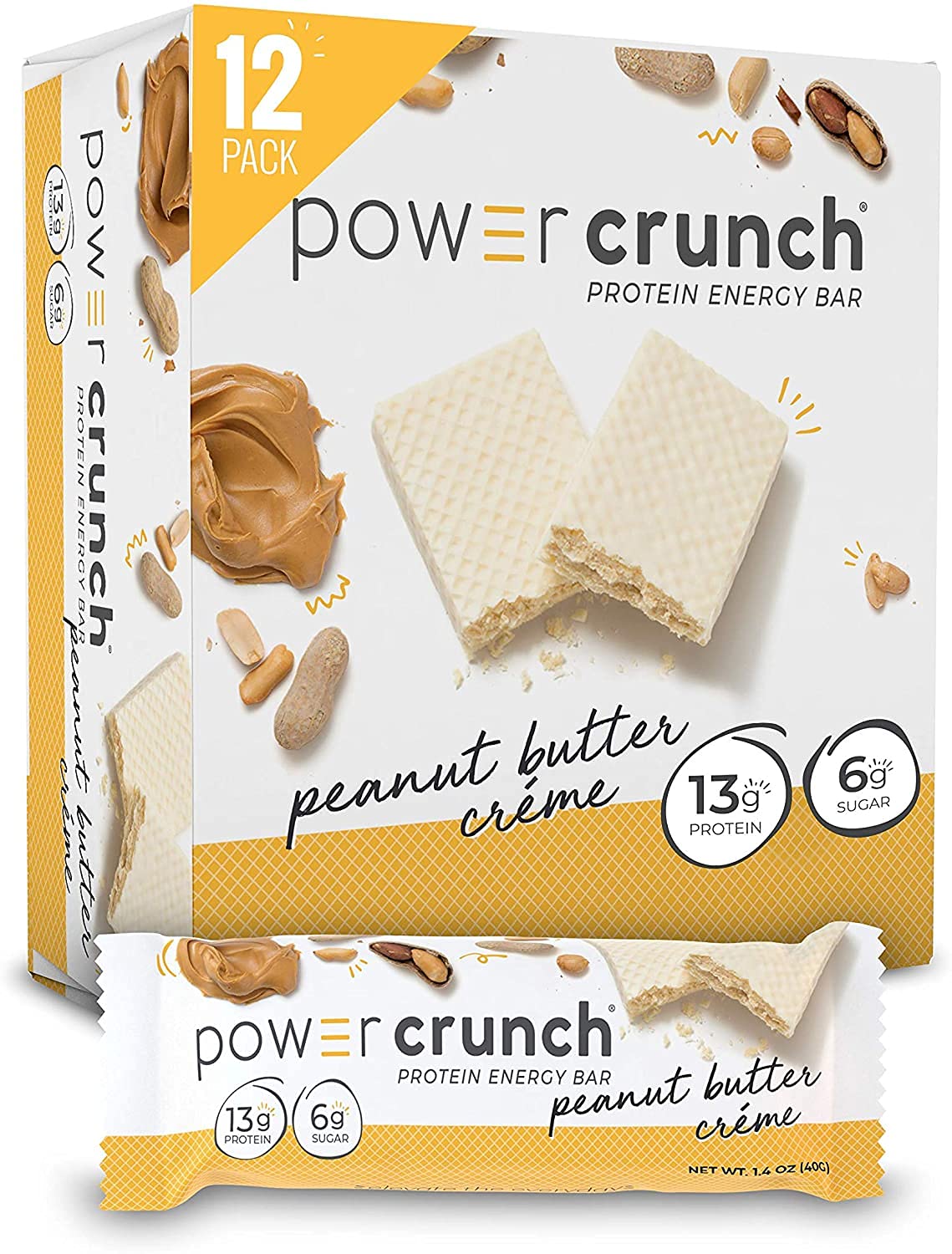 xxnic BNRG Power Crunch PB Creme Protein Bar - 1 Count