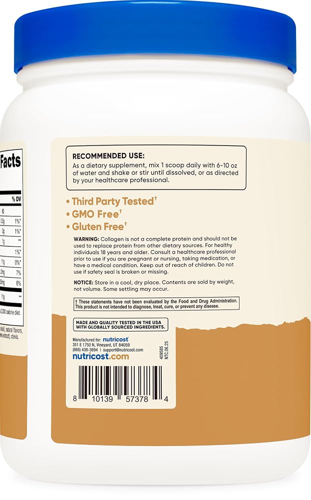 Nutricost Collagen Peptides Powder Chocolate Peanut Butter - 1 LB - image 4