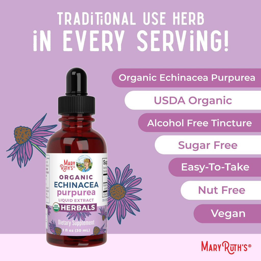 MARYRUTH'S Organic Echinacea Purpurea Liquid Drops - 1 Fl Oz - image 7
