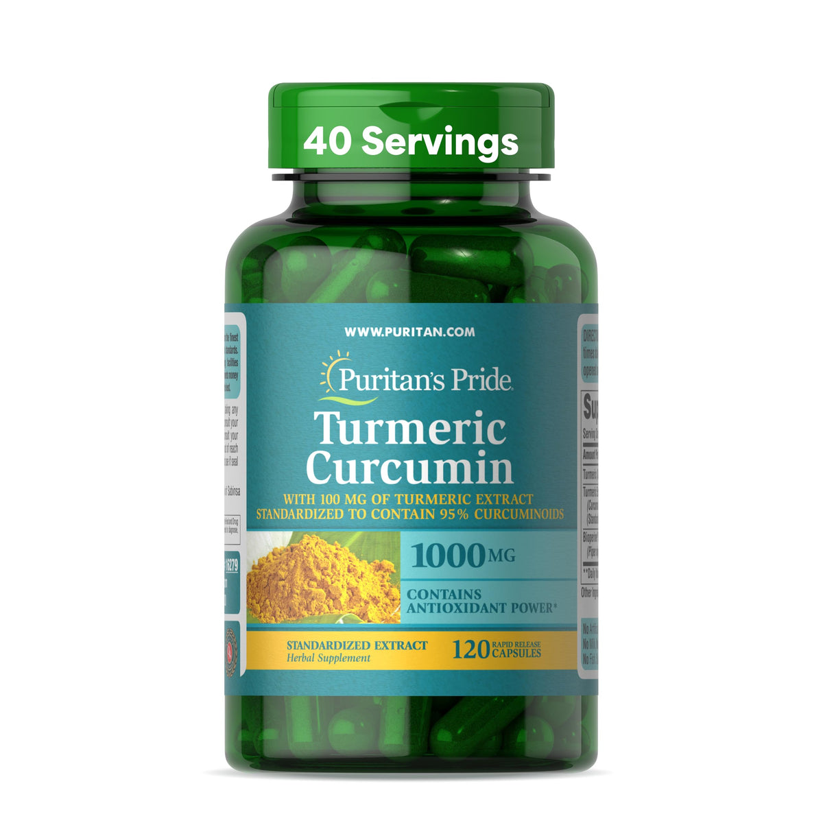 Puritan's Pride Turmeric Curcumin 1000mg - 120 Capsules