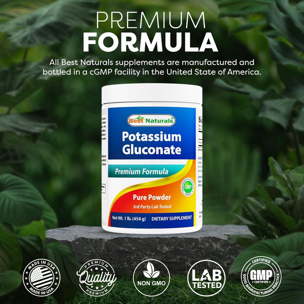 Best Naturals Potassium Gluconate Powder - 1 lb - image 5