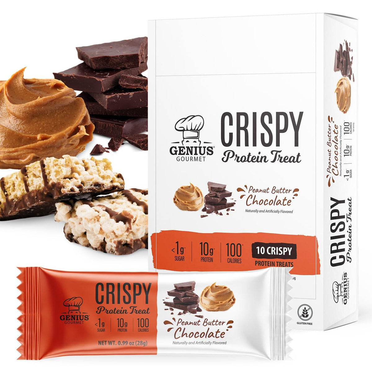 Genius Gourmet Gluten Free Crispy Protein Treat