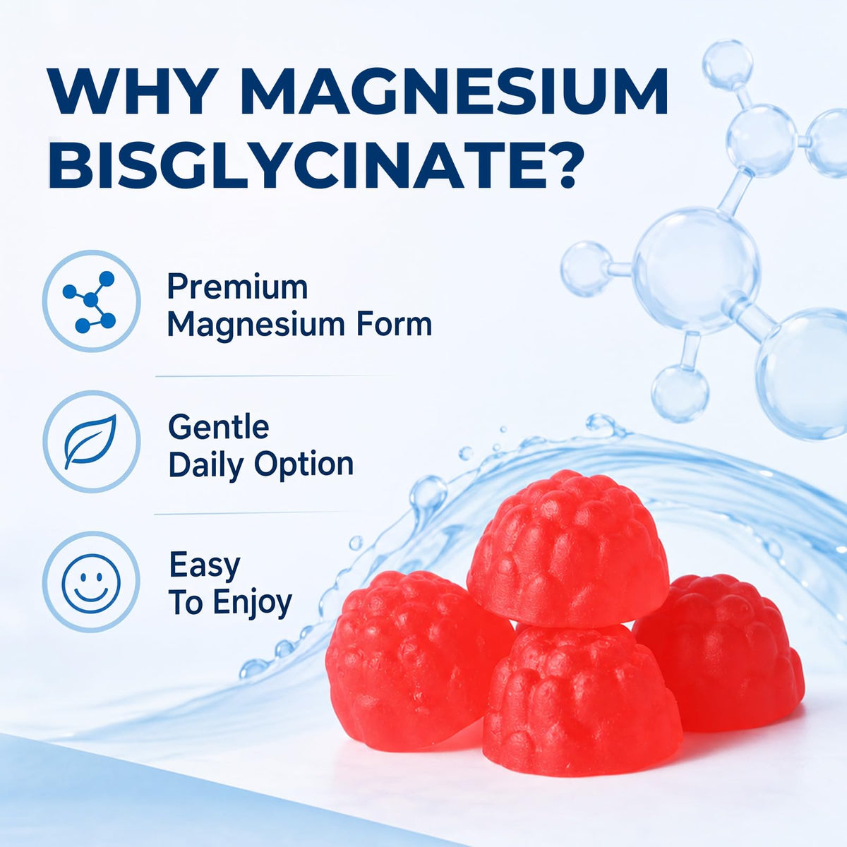Lukibrivi Magnesium Bisglycinate Gummies 400mg - 60 Gummies - image 4