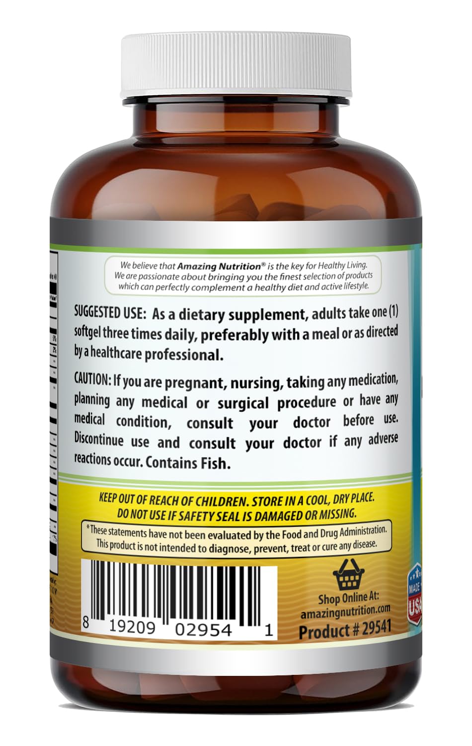 Amazing Nutrition Omega 3.6.9 1200 mg - 120 Softgels - image 3