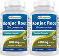 Best Naturals Konjac Glucomannan Root 2000 mg - 360 Vegetarian Capsules