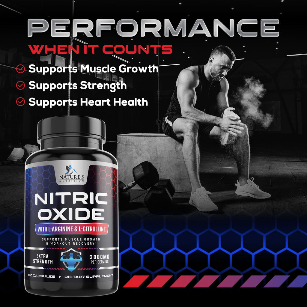 Nature's Nutrition Nitric Oxide Booster Extra Strength - 3X Strength