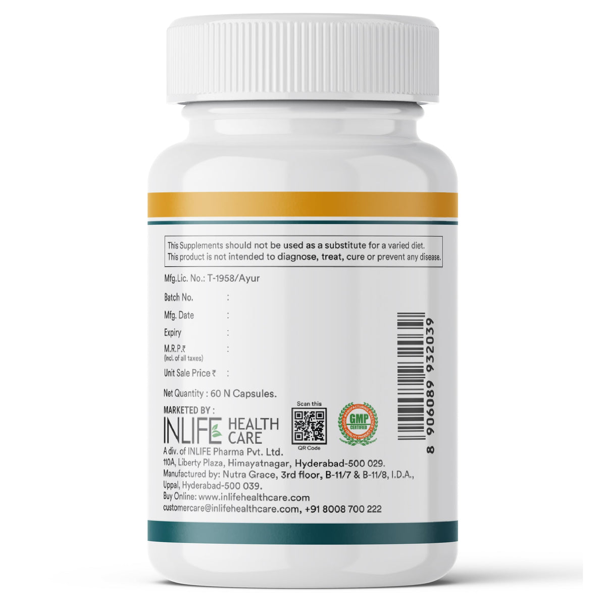 INLIFE Organic Turmeric Ginger Garlic Capsules 300mg - 60 Count - image 5