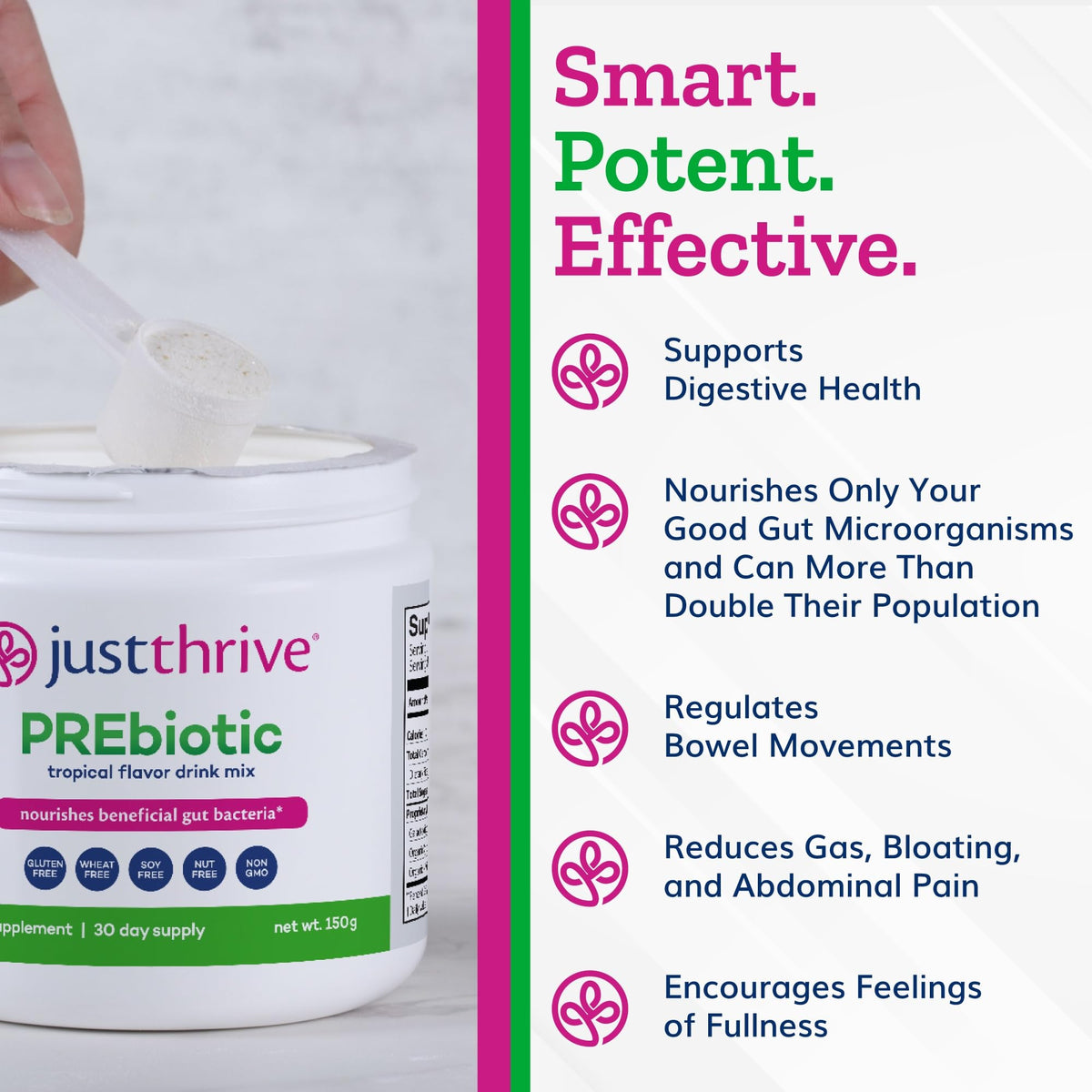 Just Thrive PREbiotic Powder for Digestive & Gut Health - 150g - image 4