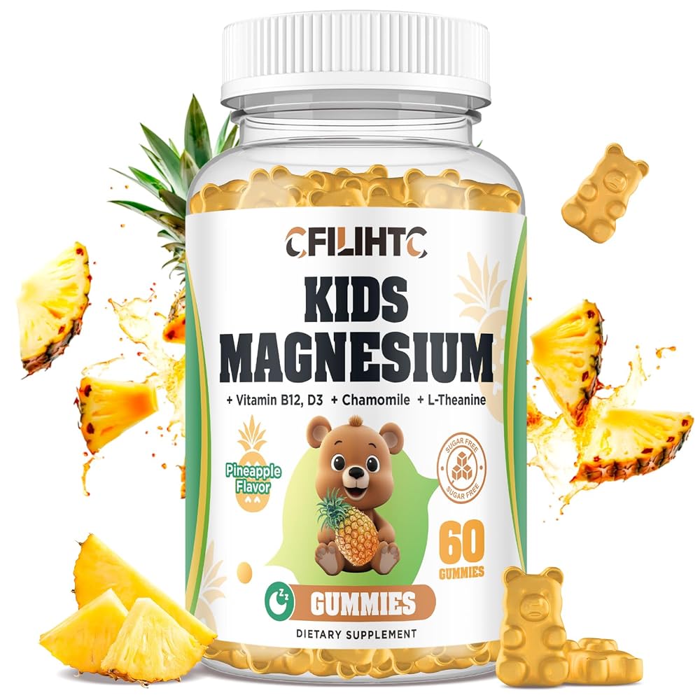 CFILIHTC Kids Magnesium Glycinate Gummies with Magnesium Citrate