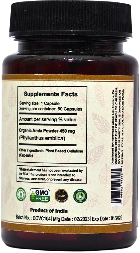 VedaSecrets Amla Capsules Vitamin C Supplement - 60 Vegetarian Capsules - image 2