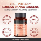 Pureclinica Korean Panax Ginseng 10,000mg - 180 Tablets - image 3