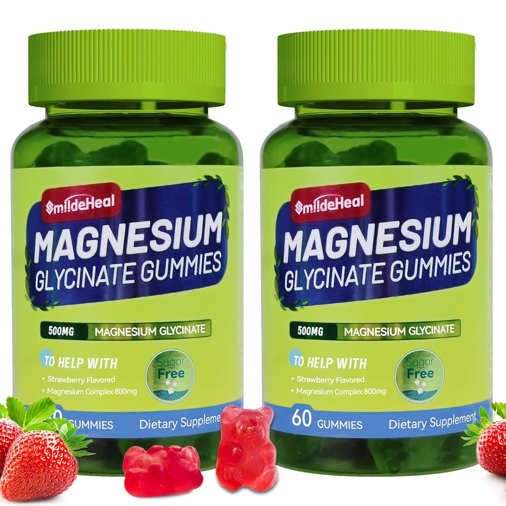 SmildeHeal Magnesium Glycinate Gummies 500mg with L-Threonate 300mg