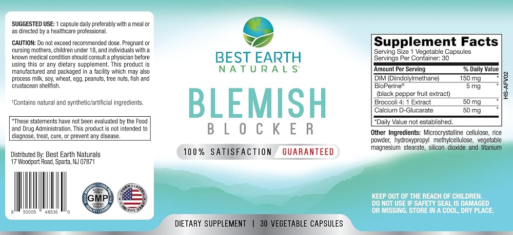 Best Earth Naturals Blemish Blocker Skin Supplement - 30 Capsules - image 3