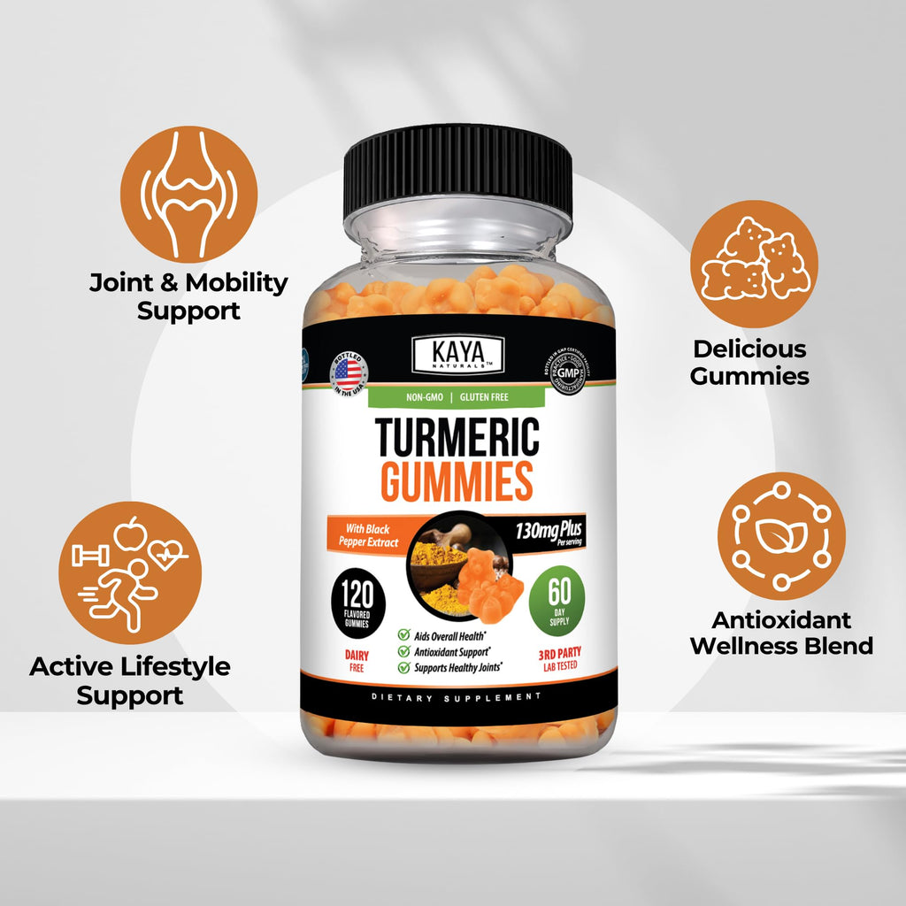 Kaya Naturals Turmeric Supplements Gummies