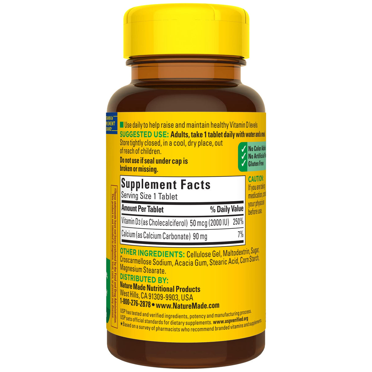 Nature Made Vitamin D3 2000 IU - 100 Tablets - image 8