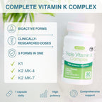 Igennus Full Spectrum Vitamin K Complex K1 & K2 - 90 Capsules - image 2