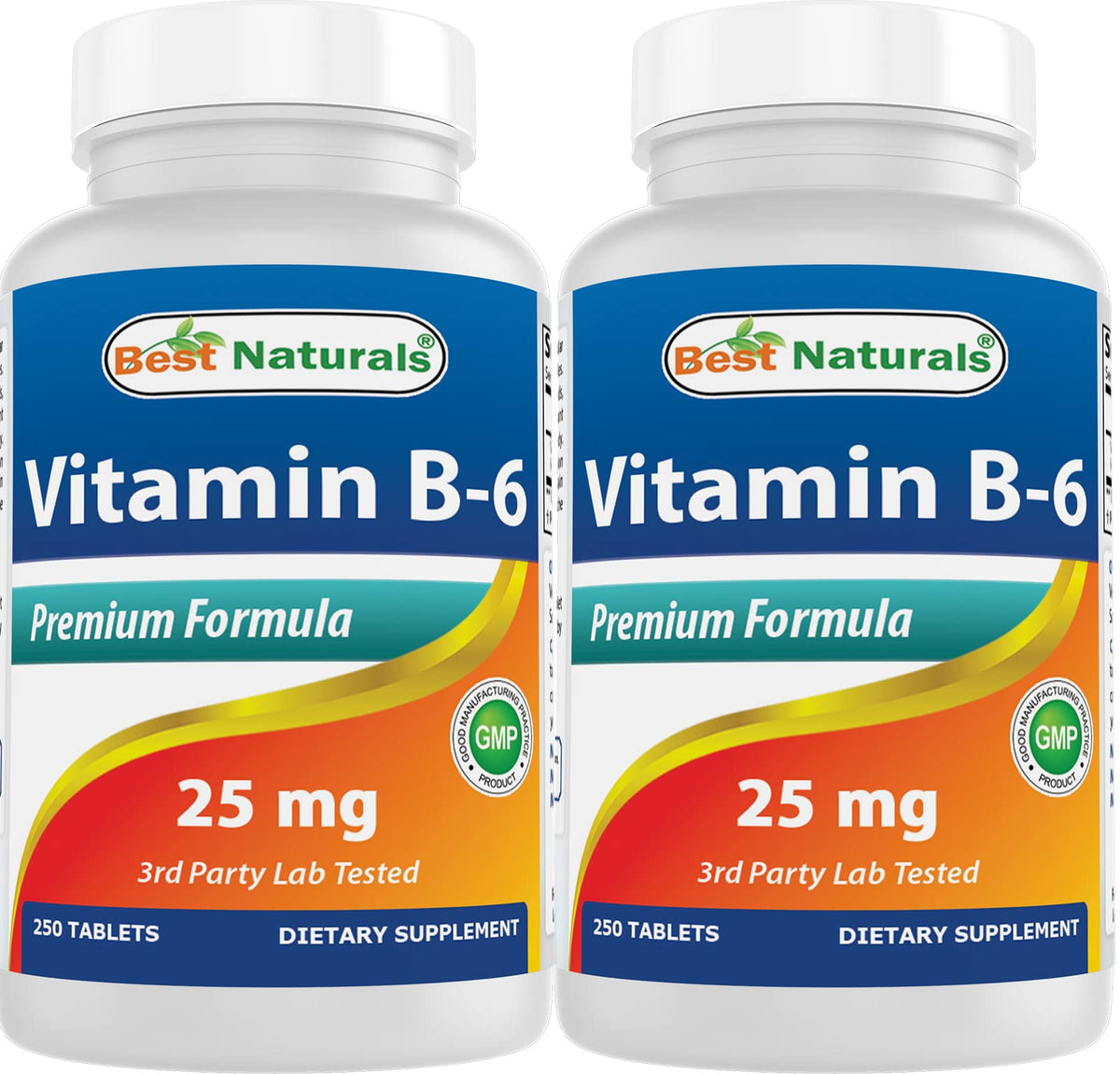 Best Naturals Vitamin B6 25mg - 500 Tablets