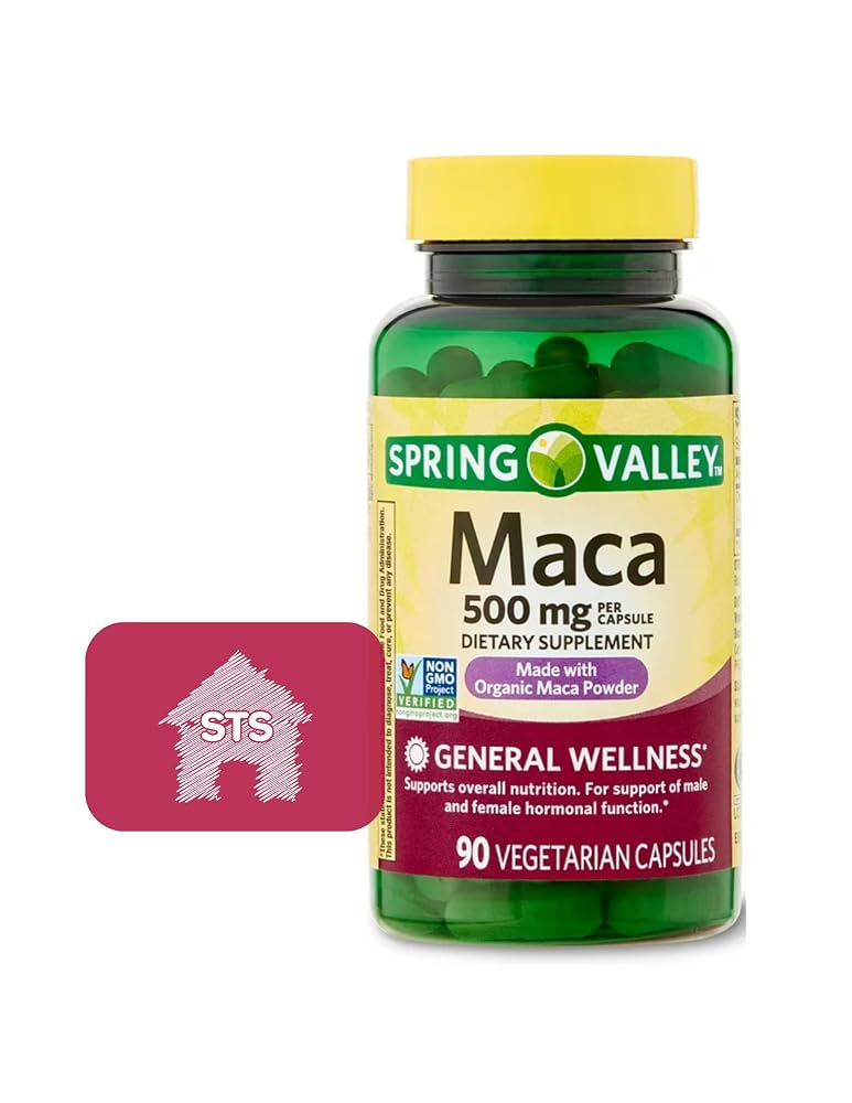 STS Home Spring Valley Maca Root 500mg Capsules - 90 Capsules