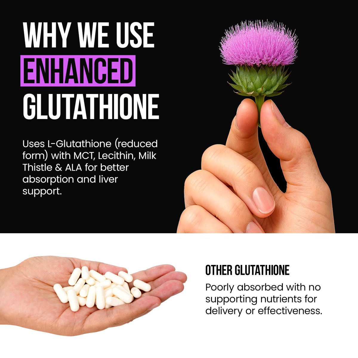 VitaRaw Glutathione 1000mg Immune Support - 120 Vegetarian Capsules - image 5