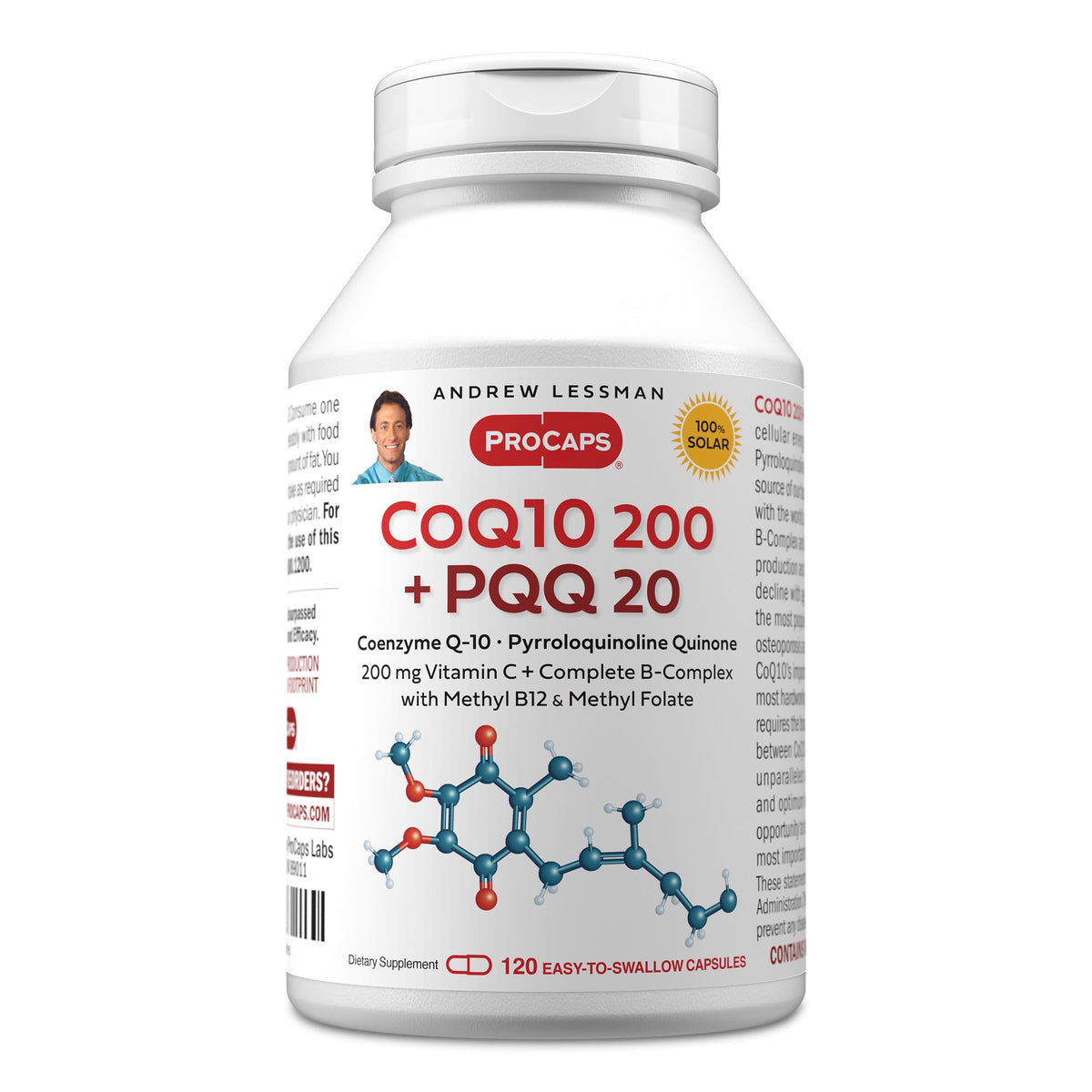 ANDREW LESSMAN Coenzyme Q-10 200 Plus PQQ 20mg - Capsules - Maintains