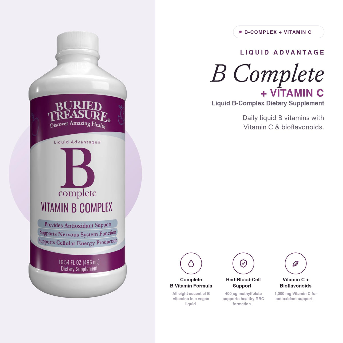 Buried Treasure B Complete Liquid Vitamin B Complex - 16 Fl Oz - image 5