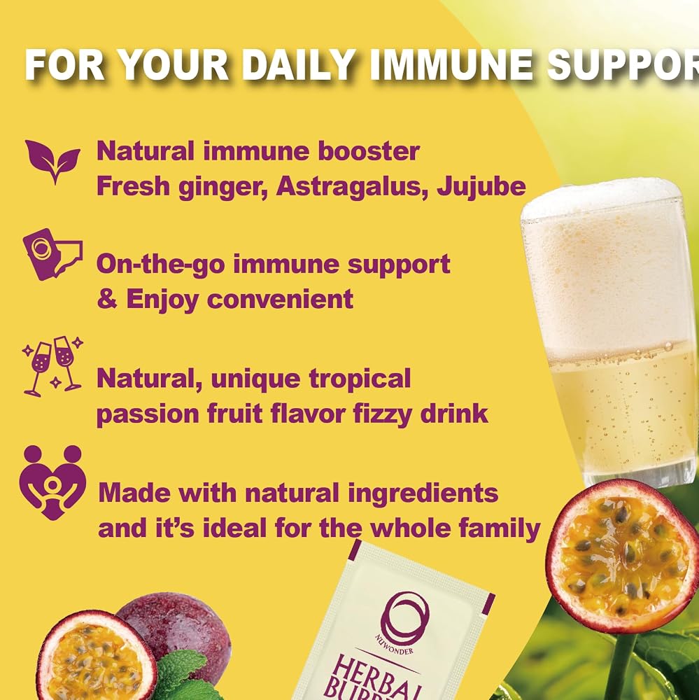 NUWONDER Immune Booster Fizzy Drink Mix Herbal Supplement - 10 Packs - image 3