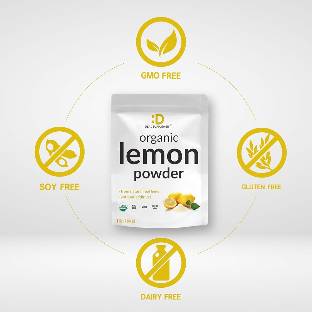 DEAL SUPPLEMENT Organic Lemon Powder Vitamin C - 1 Pound - image 3