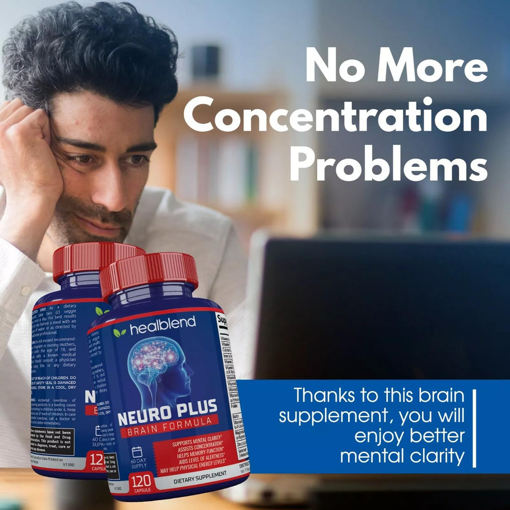 healblend Neuro Plus Brain & Focus Formula - Nootropic Brain Booster