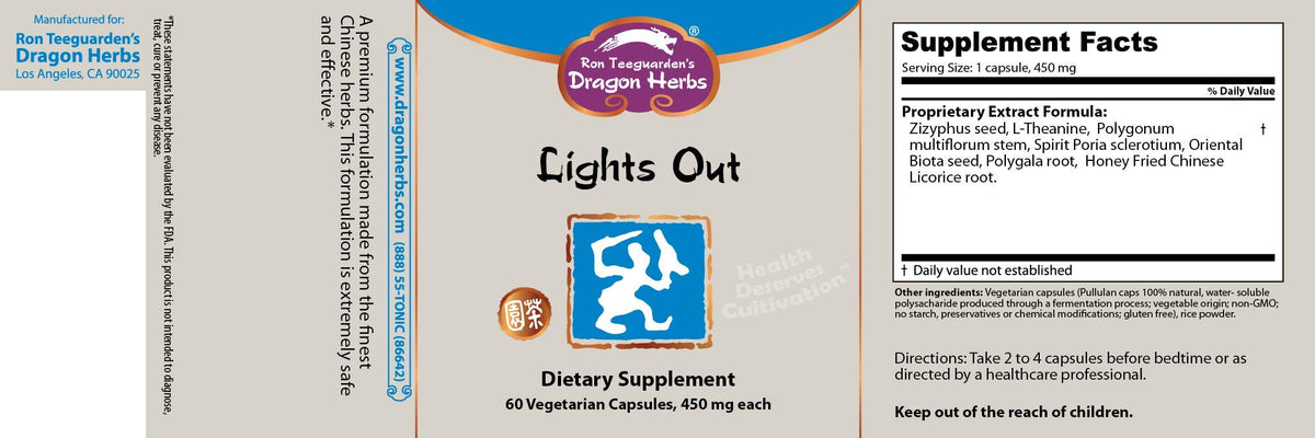 Dragon Herbs Lights Out Sleep Support - 60 Capsules - image 2