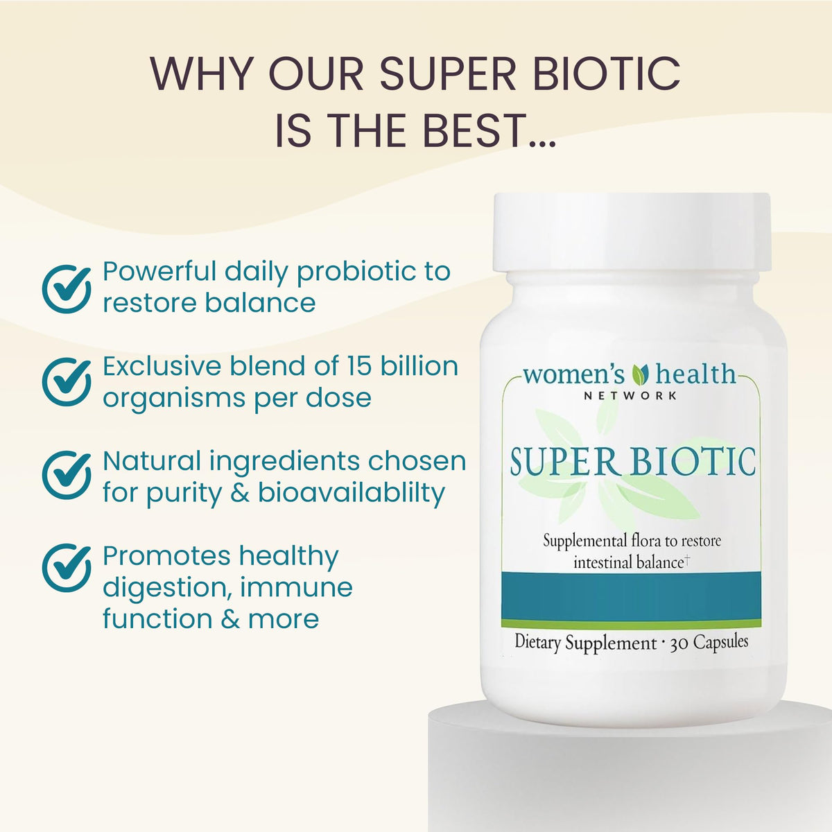 Women's Health Network Super Biotic Probiotic for Digestive Wellness - image 3