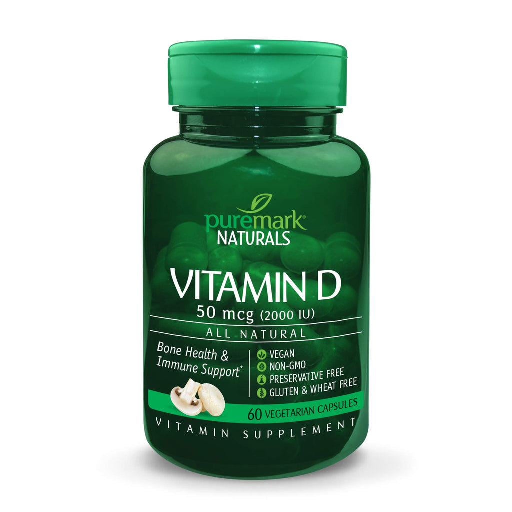 Puremark Vitamin D 2000 IU Vegetarian Capsules - 60 Count
