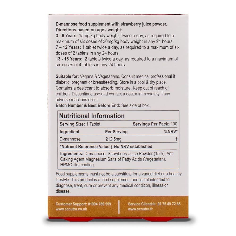 Sweet Cures Waterfall D-Mannose Children Strawberry Tablets - 100 Count - image 3