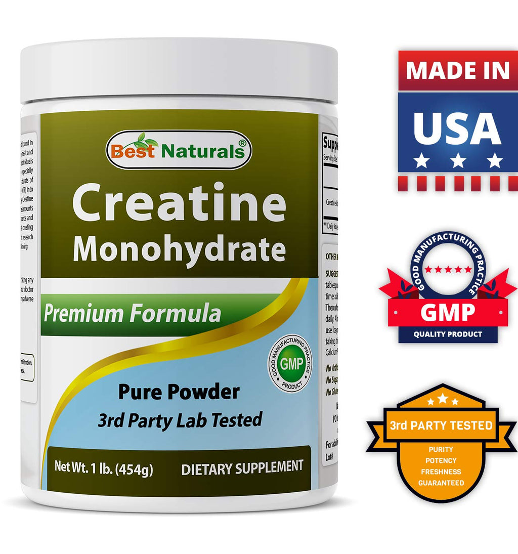 Best Naturals Creatine Monohydrate Pure Powder - 1 Lb - image 8