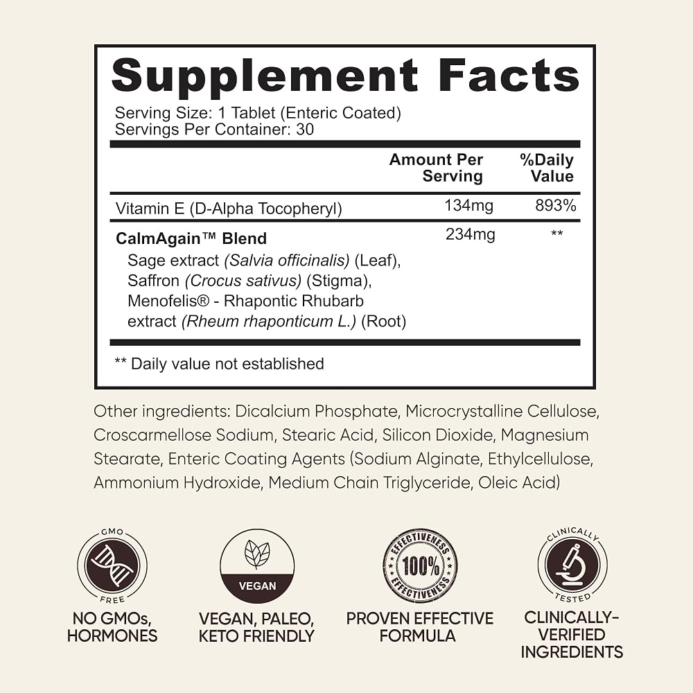 BB Company CalmAgain Menopause Support - 30 Tablets - image 5