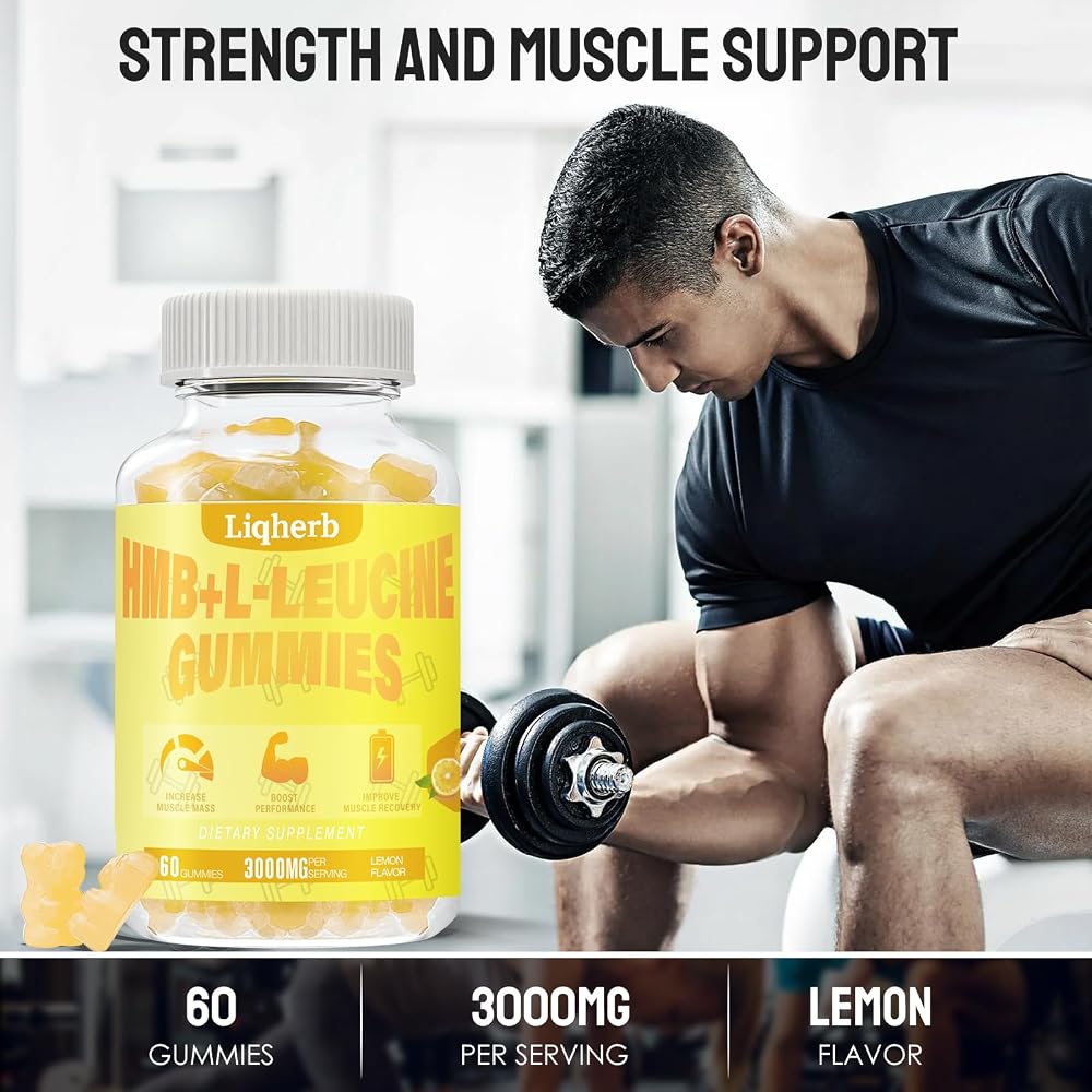Liqherb HMB & Leucine Gummies Muscle Recovery - 120 Count - image 2