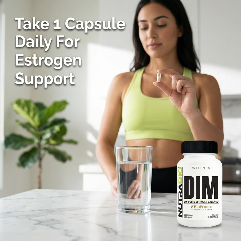 NutraBio DIM Supplement Supports Estrogen Balance 100mg - 60 Vegetable Capsules - image 6