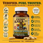 PRIMO KAVA Kava Capsules 50mg Calm and Relaxation - 30 Count - image 8