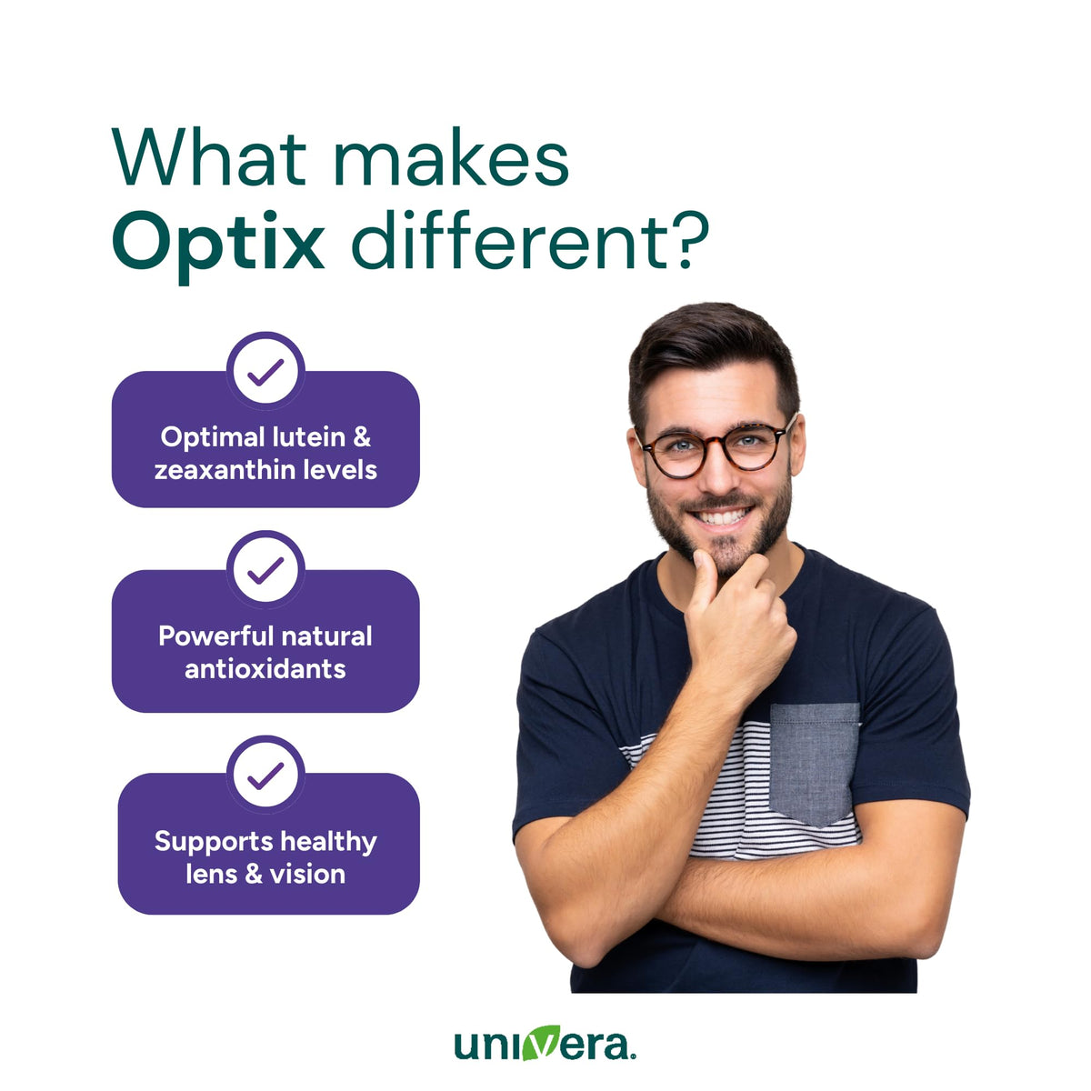 Univera OptiX Eye Health Supplement with Lutein & Bilberry - 60 Capsules - image 4