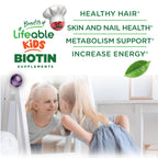 Lifeable Sugar Free Kids Biotin Gummies 5000mcg - 90 Gummies - image 3