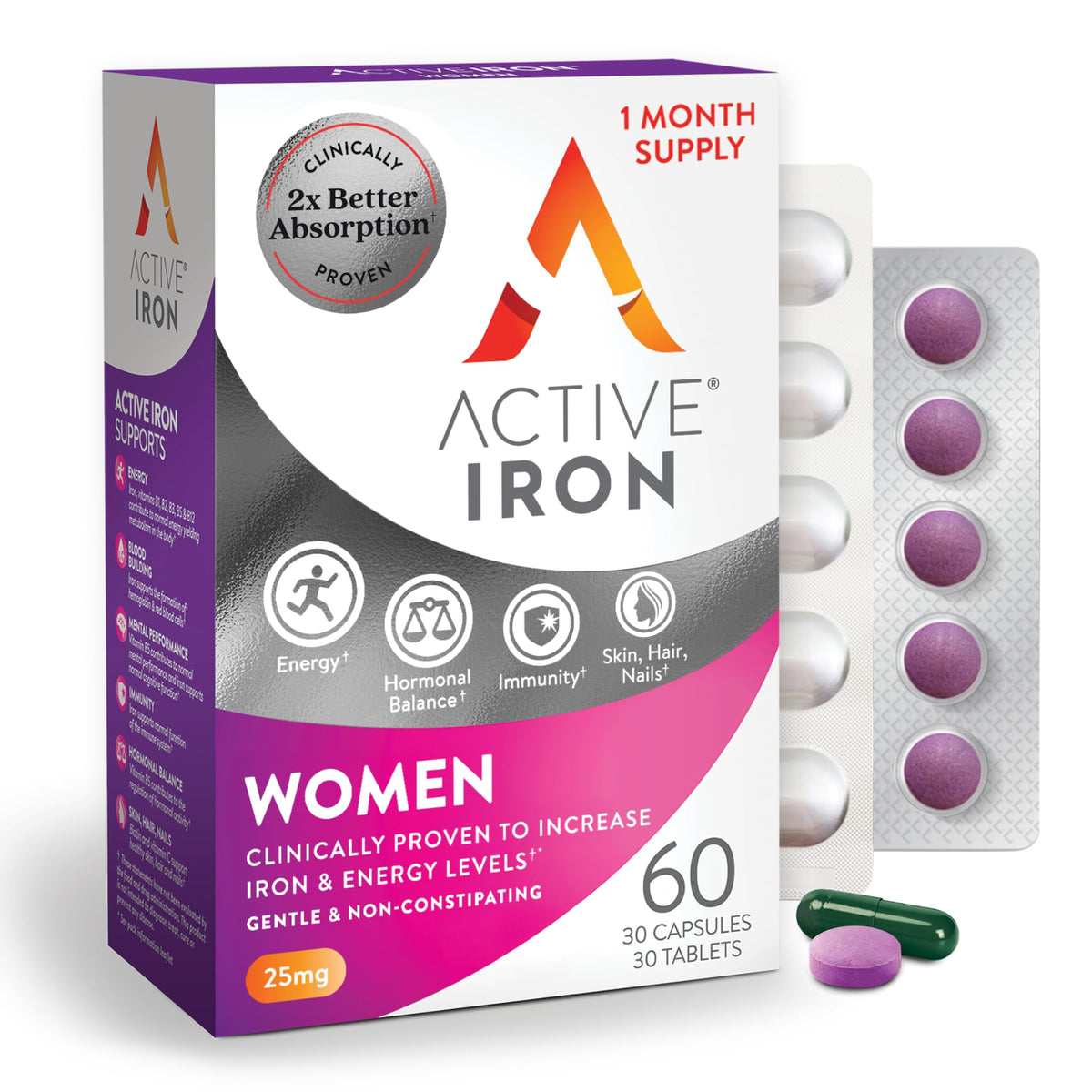 ACTIVEIRON Active Iron Supplement for Women and Kids